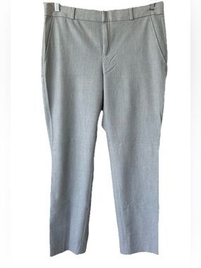 Banana Republic Ryan Slim Straight Dress Pants 10 Gray Micro Check